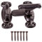 Black Latch Fastener Thumb Turn Catch Latch Cabinet Catch Showcase Fastener Hinge Door Accessories Antique Finish with Matching Screws Pack of 1.