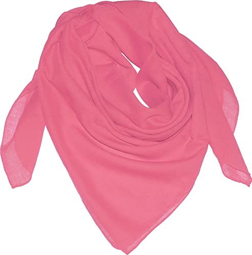 Harrys-Collection Unisex Bandana Uni Farben 100% Baumwolle! 52 X 52 cm, Farbe:altrose