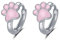 Hundepfoten Rose Ohrringe Silber 925 Hund Creolen Kinder Katzen Pfoten Ohrstecker Mädchen Hund Schmuck Geschenke für Damen