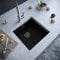 Excel Home Kitchen Sink with Strainer & Overflow - Luxurious Single Bowl Kitchen Sinks Made of Pressed Material - Scratch Resistant & Simple to Keep Clean – Hygienic & Sound Absorbing (Matt Black)