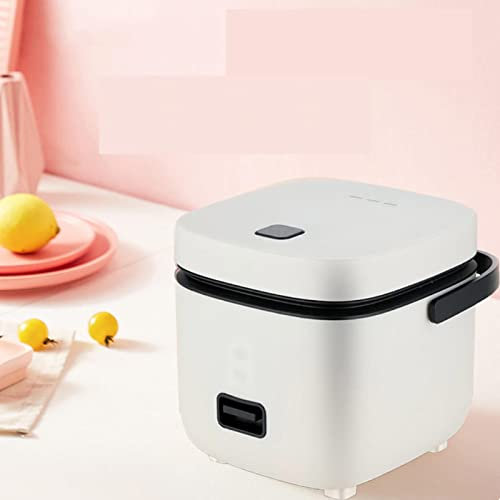 PanHuiWen Rice Cooker Small 2 Person, Mini Rice Cooker Microwave Multi Cookers Electric 1.2 L, Cooker with Steamer,White
