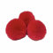 SHTGOI 10 Stück Pompons zum Basteln 6cm Faux Kaninchen Pelz Pompon Ball Hoch Elastische Plüsch Bälle Flauschiger Bommel Bunt Plüsch-Anhänger Zubehör für Lustige DIY Kreative Handwerk Rot