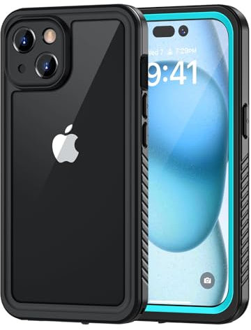 Lanhiem for iPhone 15 Case, IP68 Waterproof Dustproof Shockproof 15 Cases with Built-in Screen Protector, Full Body Sealed Protective Front and Back Cover for iPhone 15-6.1 inch (Blue)