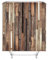 Skcess Duschvorhang Eckdusche Braun, Polyester Duschvorhang Wasserdicht Planke Anti Schimmel Duschvorhang 90x180CM