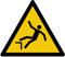 W008 - Gefahr Sturz mit Höhenunterschied - Warnschild - Maße wählbar - Norm ISO 7010