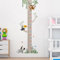 COVPAW Wandaufkleber Messlatte Wandtattoo Kinderzimmer Baum Wald Affe Tier Mess Baum Wandsticker Körpergrösse Messen Wandsticker