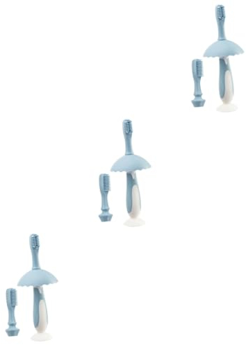 CLISPEED 3 Sätze Baby Zahnbürste Reinigungszahnbürste Babytrainingszahnbürste Zahnbürste Für Babys Zähne Sauberer Zubehör Für Milchzähne Zahnbürsten Gebiss Kind Kieselgel