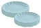 Platos Desechables - 48 Platos en Forma de Flor - 24 Platos de 23 cm y 24 Platos de 19 cm - Fabricado con Caña de Azúcar - Ideal Para fiestas de cumpleaños, comuniones - Color: Azul - Aktual