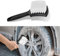 deemars Brosse de Roue pour Jantes, Brosse de Nettoyage de Voiture, Brosse de Lavage de Voiture Douce de Poils, Accessoires de Voiture Nettoyant de Pneu à Poignée (Blanche)