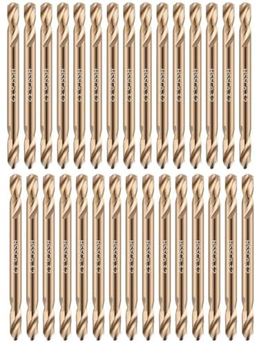 Eleqldwen 30Pcs 1/8In Cobalt Drill Bits Double End Cobalt Drill Bits for Hardened Steel Cast Iron Wood Plastic Stainless Steel Drill Bit