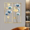 WEIGR 2 Stück Moderne Wanddekoration Wandgemälde Europäischer Stil Kreative Eisen Wanddekoration Gradienteneffekt Metalldeko Bild Wand Art, Wandschmuck 31.5x85cm