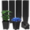 Doreenstar 100 Pièces Pot Plastique Plante 5.5 CM, Mini Pots de Fleurs avec Trous de Drainage, Petite Jardinière en Plastique, Pot de Repiquage pour Plantes, Succulentes, Fleurs, Légumes