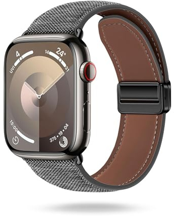 ONEFLOW Denim Loop kompatibel mit Apple Watch, Armband aus Jeans Stoff, Ersatzarmband in Demin Design, Textil iWatch Armbänder Damen Herren Ersatz Watch Band Magnetisch