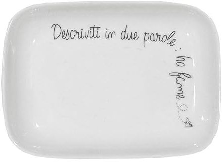 La Porcellana Bianca Vassoio - Piatto rettangolare Gli Onesti 15x10 cm