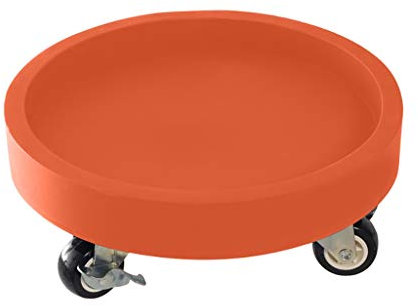 Rollender Pflanzen-Caddy mit Rädern für runde Blumentöpfe, 20 x 50 cm Durchmesser, Kunststoffständer, Tablett, Rollwagen, Untersetzer für den Innen- und Außenbereich, Garten