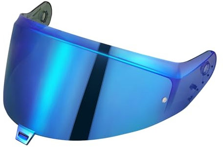 Visiera Casco Moto per Shark SKWAL i3/RIDILL 2/ D-SKWAL 3,Sostituzione della Visiera della Lente del Casco del Parabrezza del Motociclo,Lente Per Visiera Per Casco (Cromo Blu)