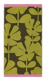 Orla Kiely Bathroom Towel Wildflower Yellow Ochre - Hand Towel, 50x90cm