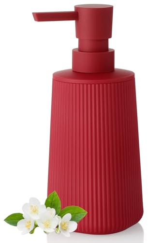 Hand Soap Dispenser, Red Soap Dispenser Bathroom, Refillable Washing up Liquid Soap Dispenser Kitchen (Red)