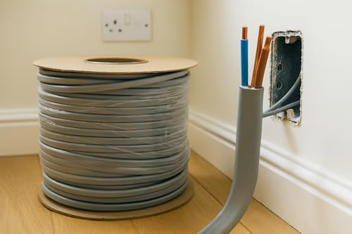 1.5mm gray twin and earth Electric Cable Wire Wiring T&E Lighting/Socket/Cooker 25m (50m)