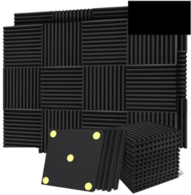 Akustikplatten, 50er-Pack, schalldichte Wandpaneele, 25 kg/m³, Studio-Schallabsorptionsmaterial, Akustikschaum, Heimdekoration, Studio