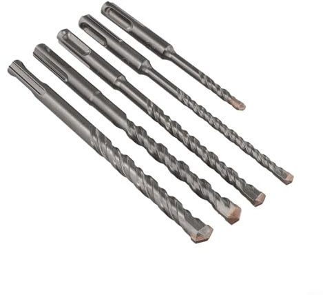 Hartmetallbestücktes Steinbohrer-Set für SDS-Plus-Schaft, Doppelnut-Schnecke für Beton, Ziegelstein, mit Präzisionsschneiden und effizienter Staubentfernung