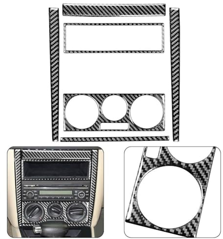 Moliuoly Interieur-Mittelkonsolen-Abdeckungsset aus Kohlefaser für Golf 4 MK4 1999-2004