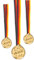 6 Medaillen aus Kunststoff