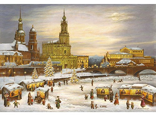 Adventskalender Dresden - Brühlsche Terrasse und Hofkirche