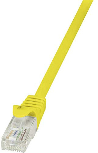LogiLink CP1017U Cat.5e U/UTP Patch Cable, 0.25 Meter Length, Yellow, Yellow, 0.25 Meter Length