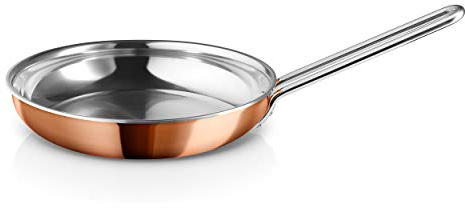 EVA SOLO | Sautierpfanne 24cm Kupfer | Drei-Schichten-Konstruktion aus Kupfer, Aluminium und Edelstahl | Copper