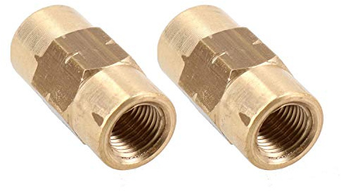 M10 x 1mm Brass Inline Brake Pipe Fitting Joiner Connector for 3/16 Pipe 2pc