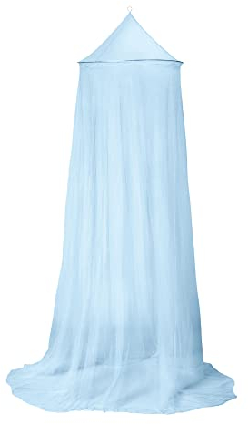 Moskitonetze für Babybetten, Einzelbetten, Doppelbetten (Rund Einzelbett, blau)
