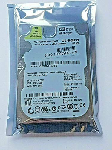 160 GB SATA WD1600BEVS-07RST0 5400 RPM 8 MB 2,5 disco rigido