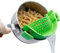 Netrox® – Colador plegable de silicona - Escurridor de pasta, verduras y frutas para ollas - Colador flexible y plegable con clips de agarre - Libre de BPA y apto para lavavajillas (verde)