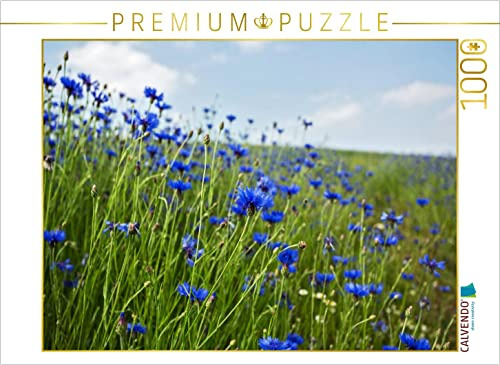 CALVENDO Puzzle Kornblumen - Faszination in Blau | 1000 Teile Lege-Größe 64 x 48 cm Foto-Puzzle für glückliche Stunden