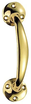 TERF® Heavy Duty Vintage Style Victorian Bow Pull Door Handle Brass 150mm (6 inch) Including Fixing Screw for Kitchen Cupboard Cabinet Drawer Door Pull Handle - Pack of 1