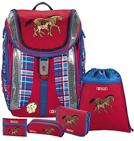 Horse Family - Pferd - FLEXLINE Schulranzen-Set 5tlg. Step by Step Hama