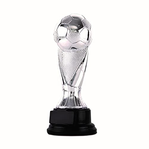 Trofeo Fútbol Balón Plateado con Grabado Personalizado Gratis.