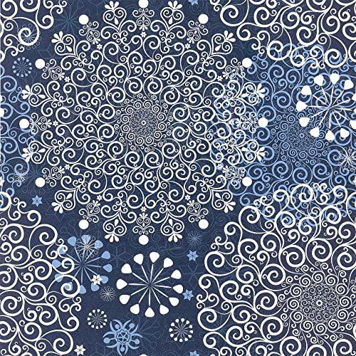 ReWallpaper Fototapete Mandala Selbstklebend Tapete Blau Weiß Muster Klebefolie Badezimmer Wasserfest Möbel Dekofolie Möbelfolie Vintage Wandtapete Schlafzimmer Modern 44.5CM x 3M