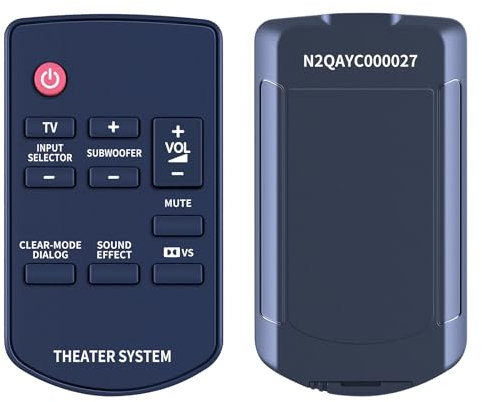 N2QAYC000027 Replacement Remote Control Suitable for Panasonic Home Theater System Soundbar SA-HTB10 SC-HTB10 SU-HTB10 SC-HTB500 SU-HTB500