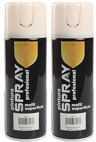 H HANSEL HOME Pintura Spray Blanco Perla 400 Ml - Pack de 2 Unidades