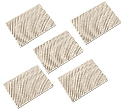 Lyseekia 5X Chauffage de Panneau de Soudure En Nid D'Abeilles En Céramique pour TêTe de PoêLe à Gaz 135X95X13mm