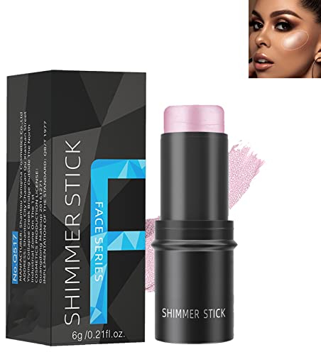Highlight Blush Stick, Flüssige Highlight Blush Stick Contouring Concealer Stick, Langanhaltender, wasserfester, natürlicher, glatter Rouge-Cremestift für Wangen, Augen und Lippen (#01)