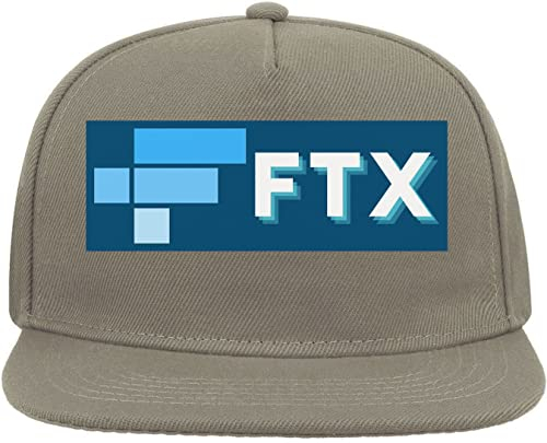 FTX Logo Snapback Flat Visor Cotton Blend Cap Grau