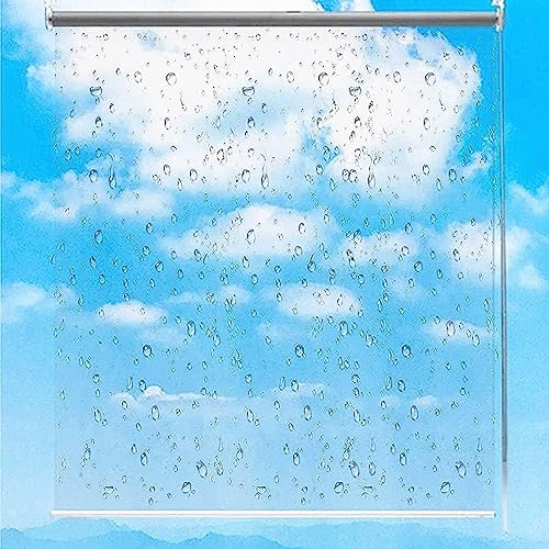 X1NGFU Persiana Enrollable Transparente Impermeable,Cortina Plástico A Prueba Viento,Cortina A Prueba de Lluvia,Prueba De Polvo Toldo Vertical,para Puertas Pérgola,Ancho X Alto (145x180cm)