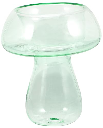 Artibetter Konische Kerzenhalter -Kerzenhalter Teelichthalter -Ornamente Aus Glas Hexen-Raumdekoration Farbige Vasen Teelicht-Kerzenhalter Esstisch-Dekoration Pilzförmiger Kerzenhalter