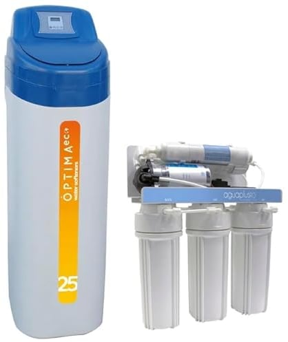 Suinga PACK DESCALCIFICADOR Automático volumétrico 25L + EQUIPO DE OSMOSIS INVERSA 5 ETAPAS