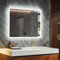 HOROW Badezimmerspiegel LED Badspiegel mit Beleuchtung mit Licht und Entfoggen, Dimmbar, Horizontal/Vertikal, 70x90 cm Wandspiegel Mit Touch-Schalter