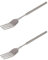 2 Pcs Forchette Telescopiche, 8,7~25,4 in Forchetta Allungabile, 64 cm, in Acciaio Inox, Forcella Retrattile con Manico Lungo per Forchette da Dessert, Posate, Barbecue, Forchetta Telescopica, Cena