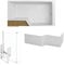 Jacob Delafon Baignoire Bain Douche Neo 160 x 90 Droite + Pare Bain + Tablier + étagère